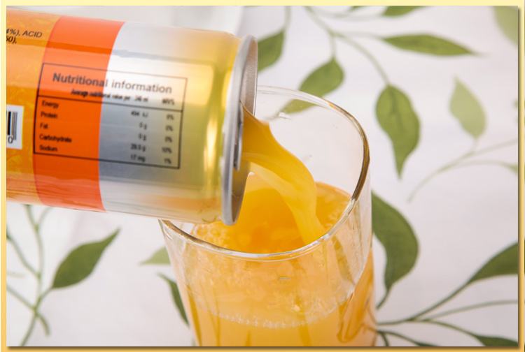 Import customs declaration of fruit drinks
