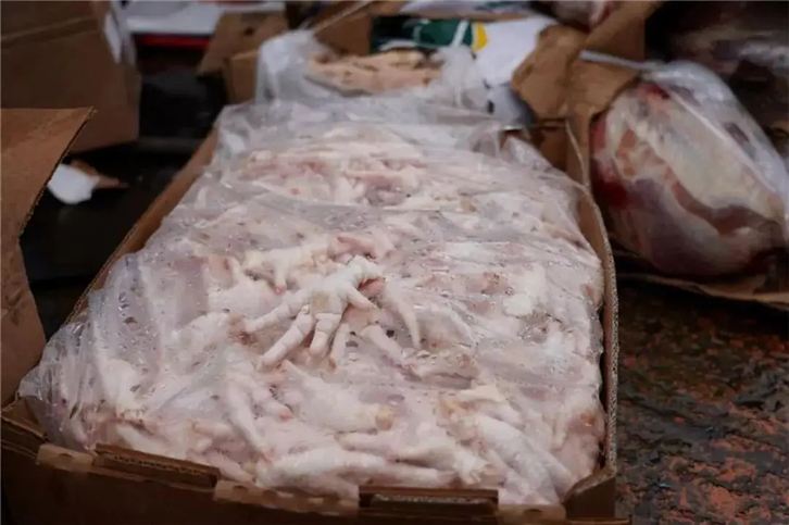 Customs clearance documents for Shenzhen imported frozen chicken feet from the United States
