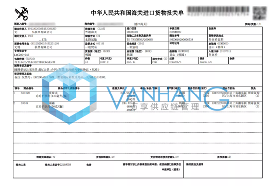 化妆品进口清关